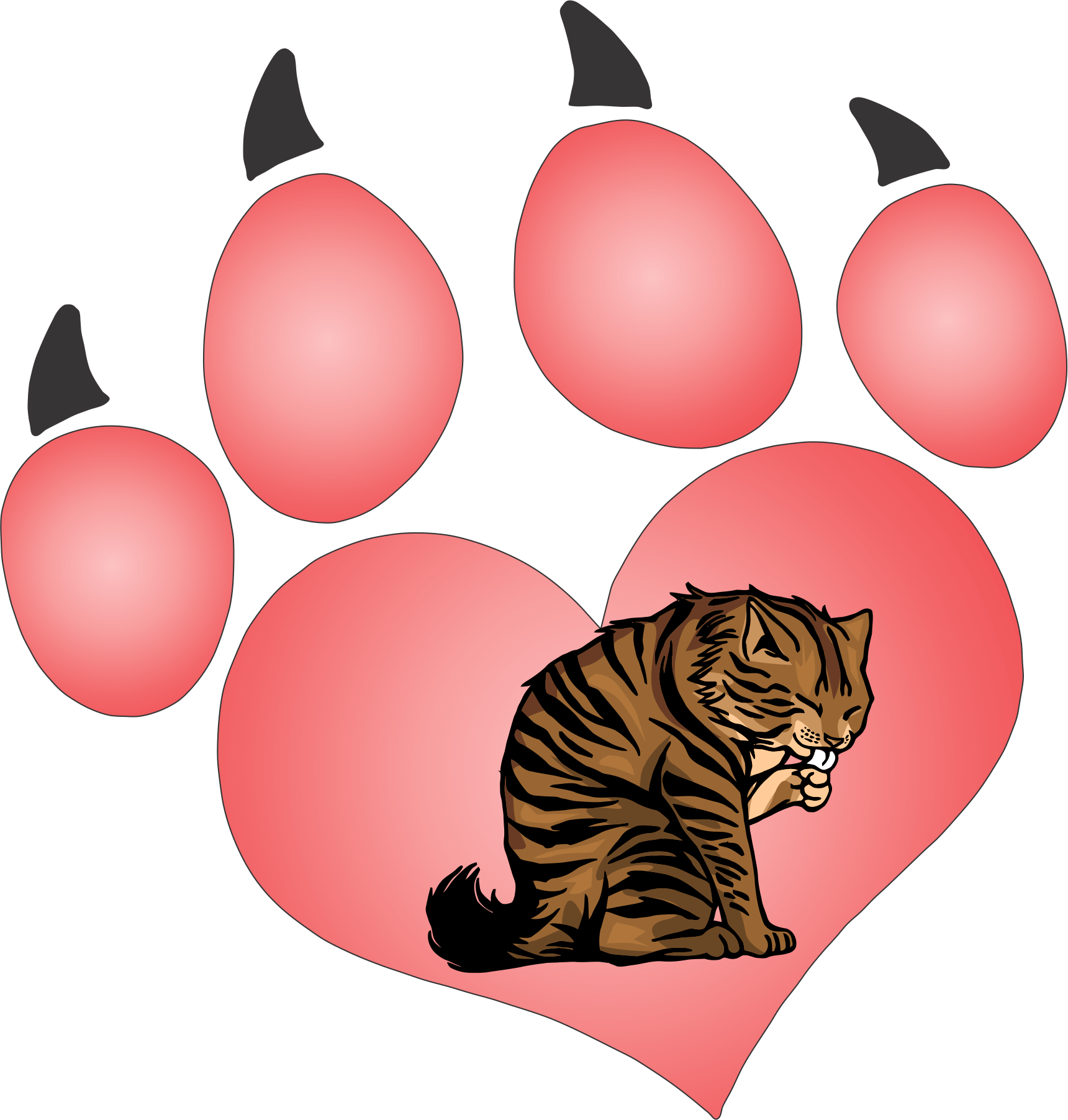 cat paw decal 59
